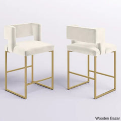 Farnsworthu Upholstered 27’’ Counter And Bar Stool With Metal Frame (Set Of 2)