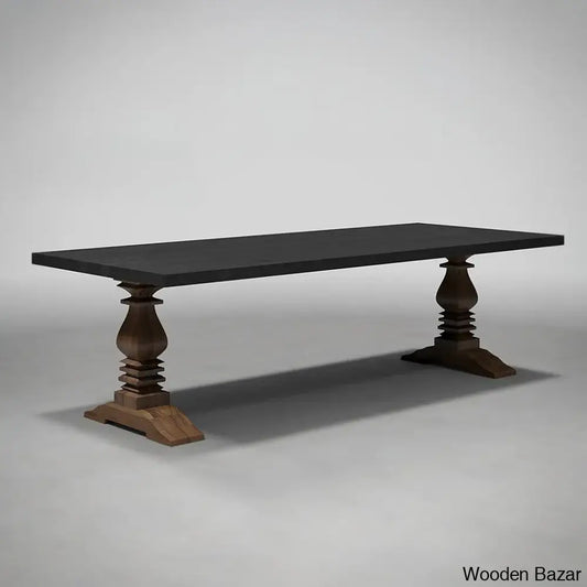 Farrar New Vintage Look Modern Royal Dining Table - Wooden Bazar