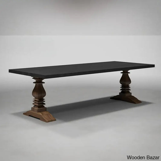 Farrar New Vintage Look Modern Royal Dining Table - Wooden Bazar