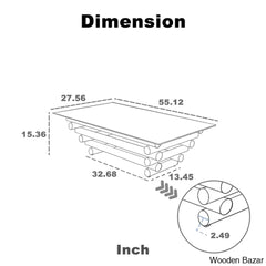 Faviolai Glass Top Single Coffee And Center Table