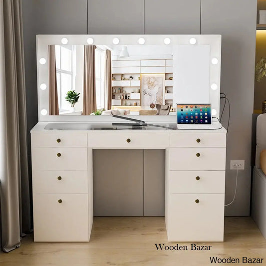 Feagle Vanity Dressing Table With Mirror And Lights