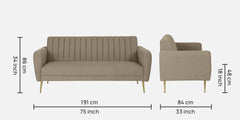 Luxurious Camel yellow fabric 3-seater Sofa The Ultimate Trendy Furniture For Stylish Living Spaces