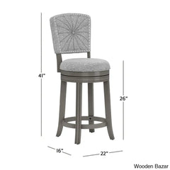 Fidelias Swivel Upholstered Counter And Bar Stool