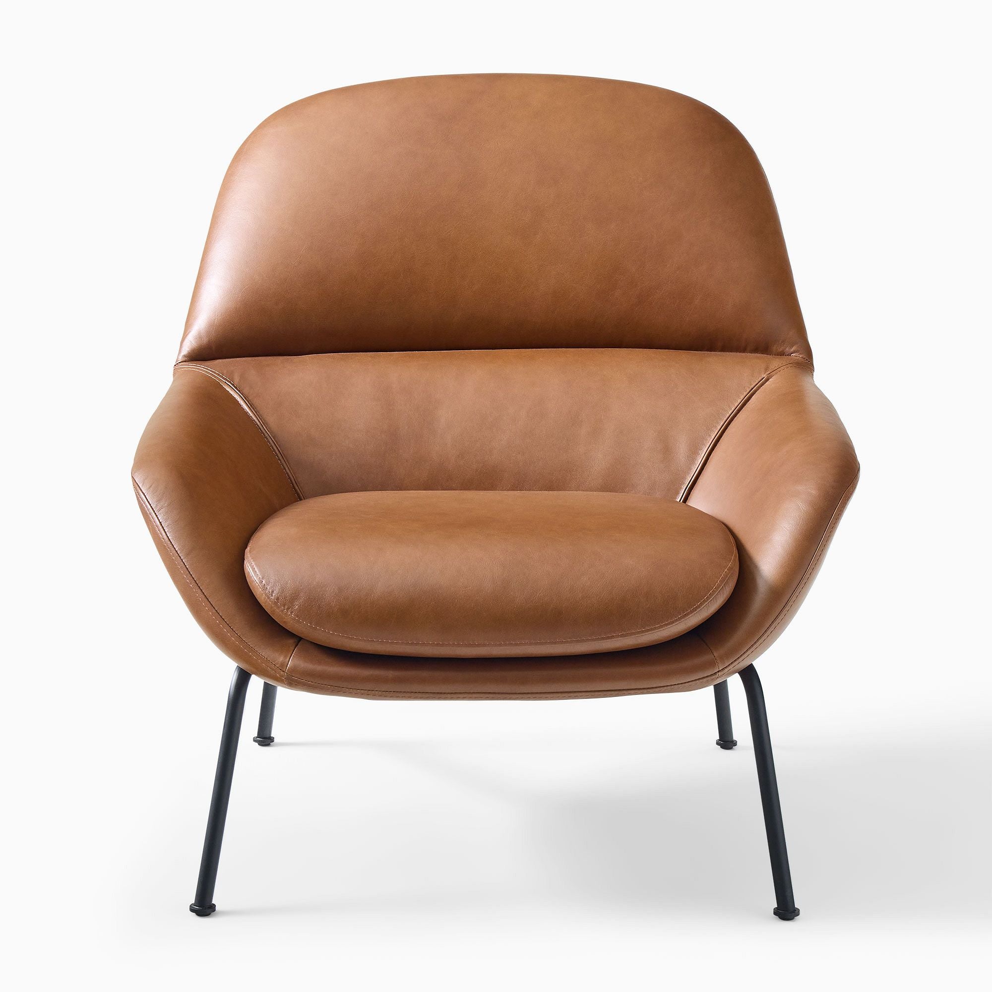 Quilex Mid-Century Leather Chair - Wooden Bazar