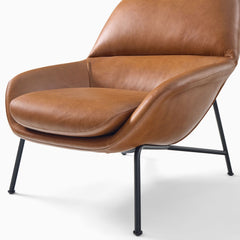 Quilex Mid-Century Leather Chair - Wooden Bazar