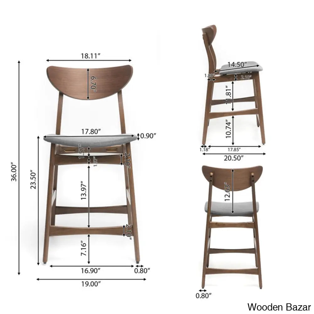 Fitaz Swivel 24’’ Counter Stool (Set Of 2) And Bar Stool