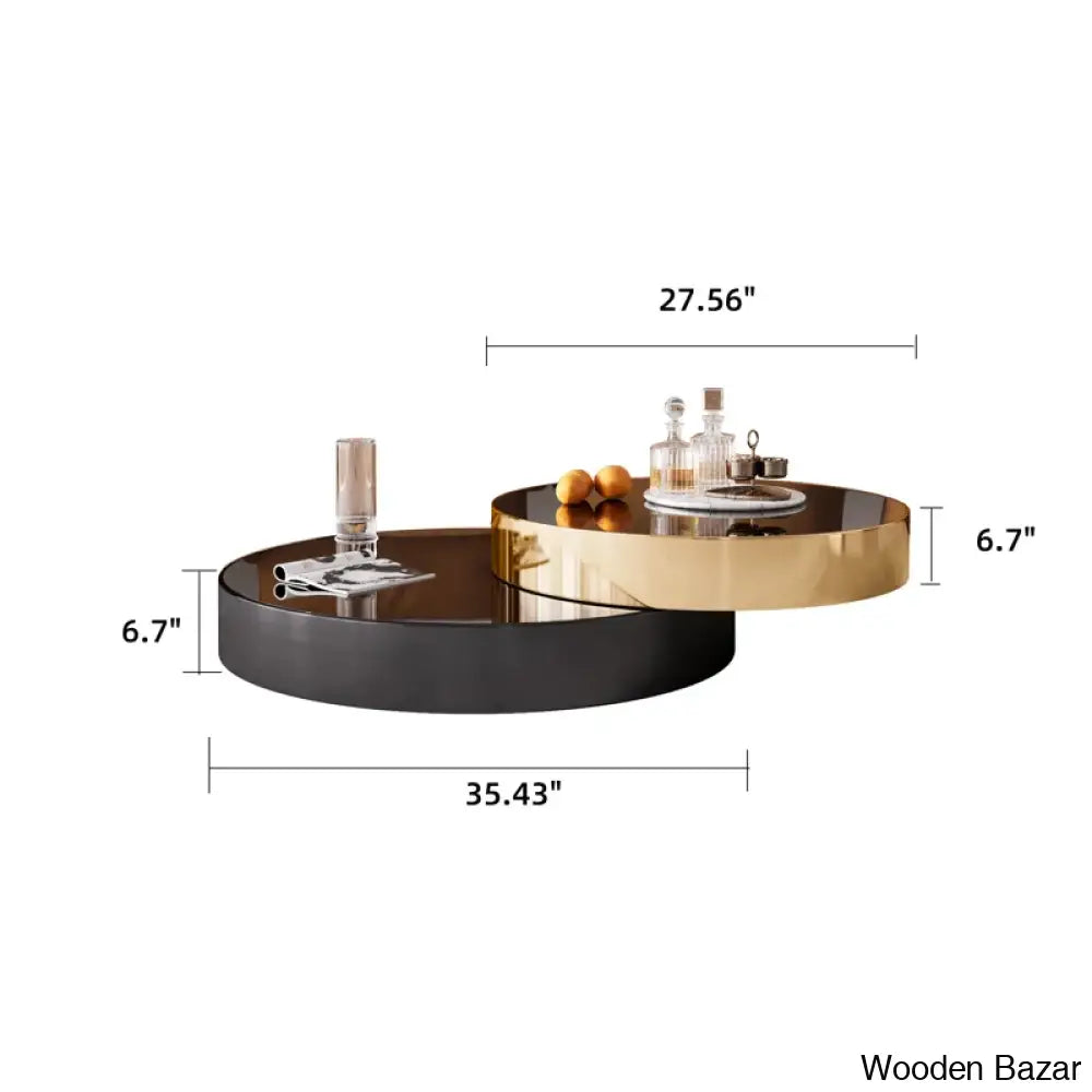 Flash Glass Top Nesting Coffee Table And Center Table