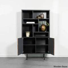 Flint Elegance Defined Bilbao Bookshelf With Metal Base