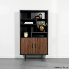 Flint Elegance Defined Bilbao Bookshelf With Metal Base