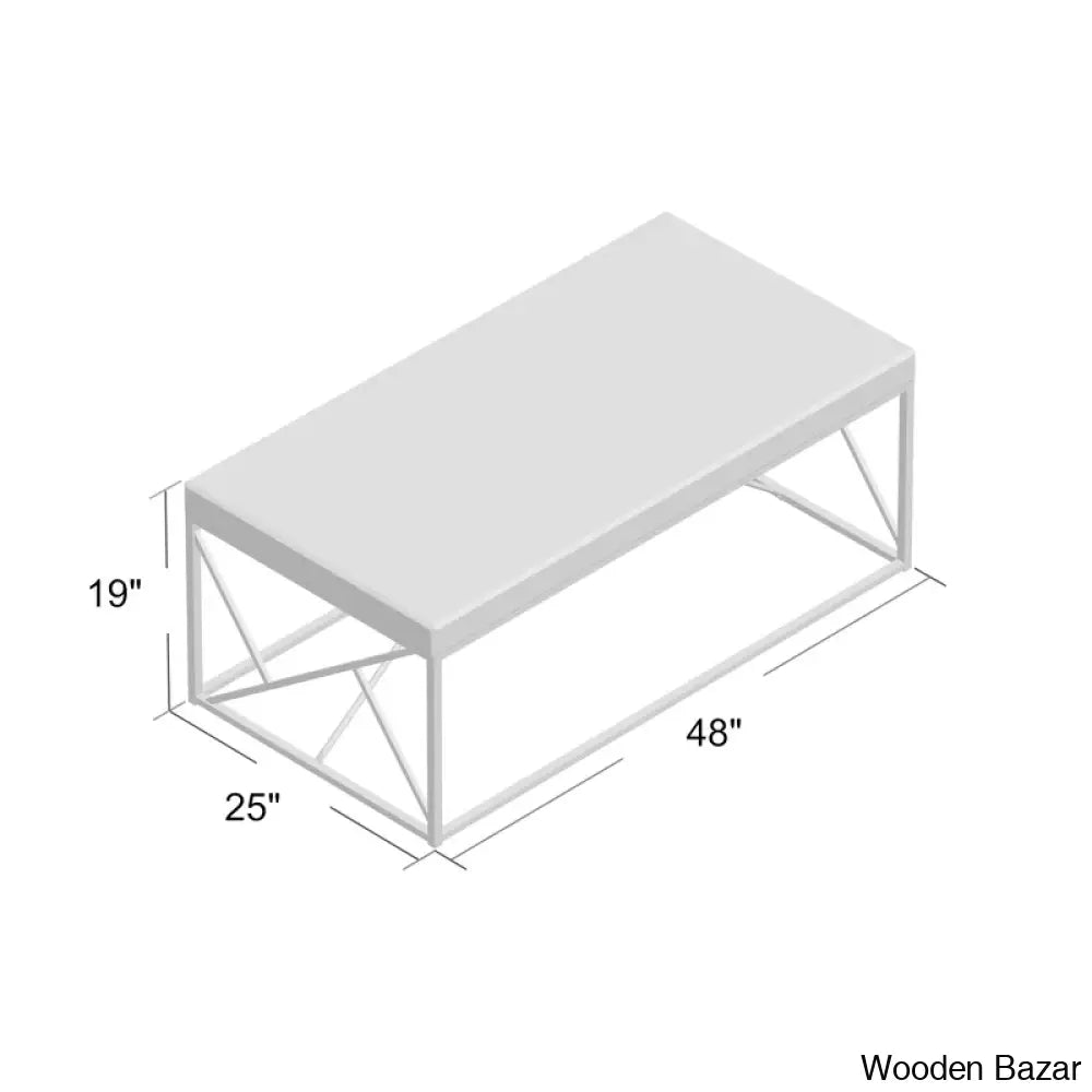 Floria Glass Top Coffee And Center Table