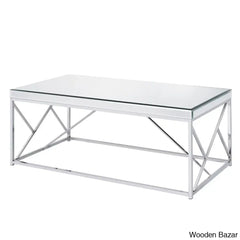 Floria Glass Top Coffee And Center Table