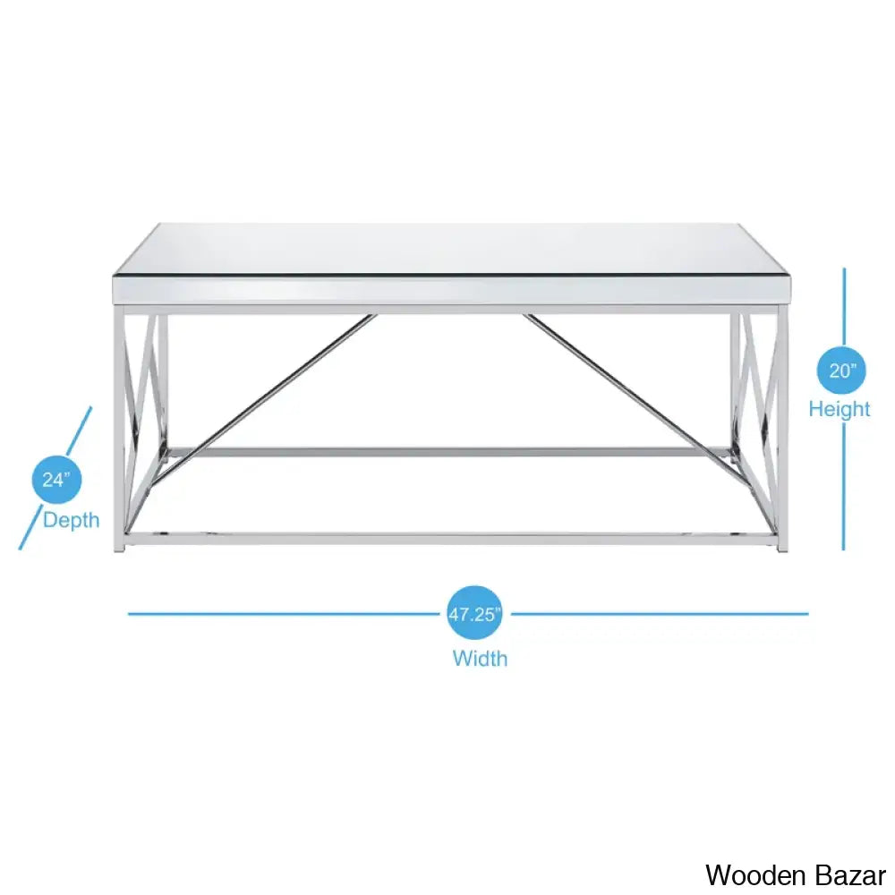 Floria Glass Top Coffee And Center Table