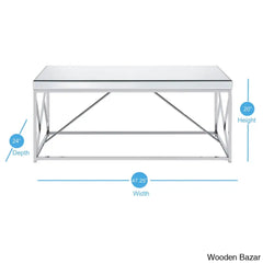 Floria Glass Top Coffee And Center Table