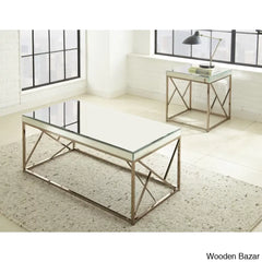Floria Glass Top Coffee And Center Table