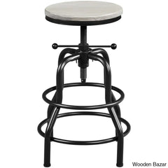 Forg Swivel Solid Wood Adjustable Height Counter And Bar Stool Gray / 1 Piece