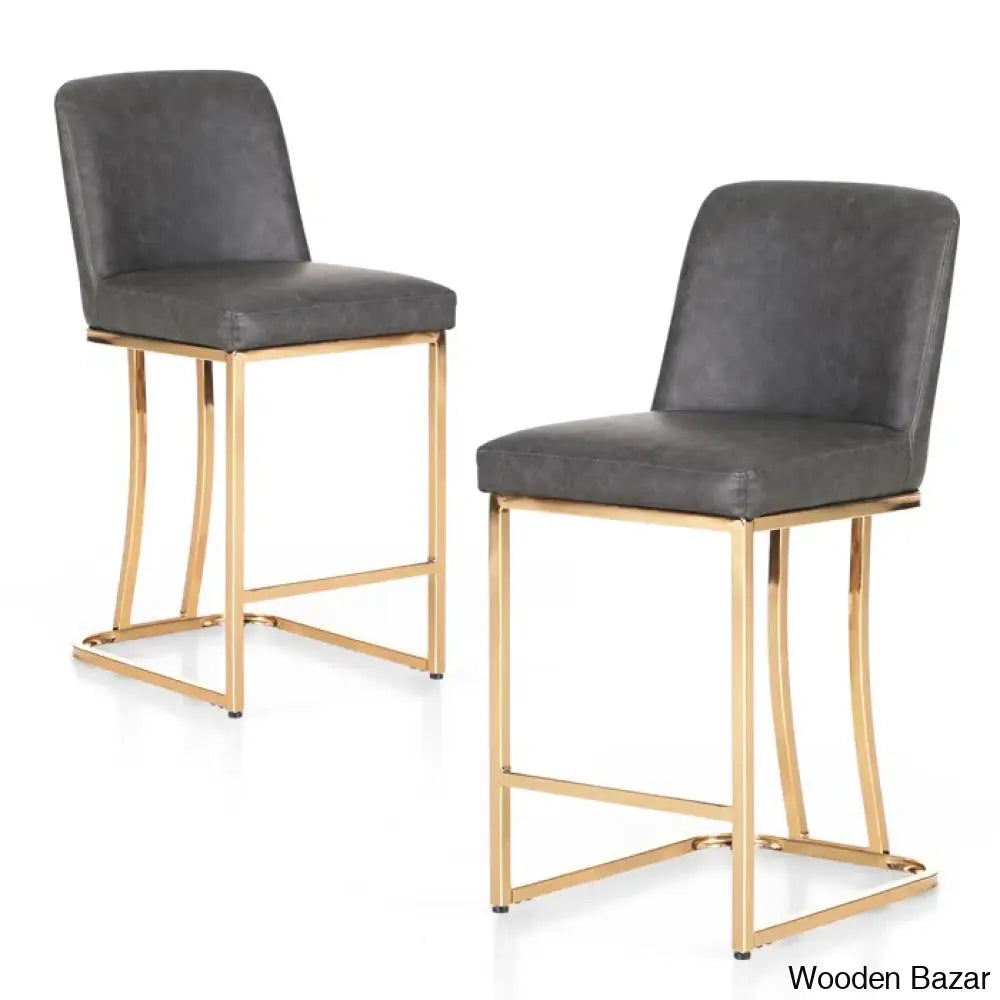 Forsythx Swivel Upholstered 24’’ Counter And Bar Stool With Metal Frame