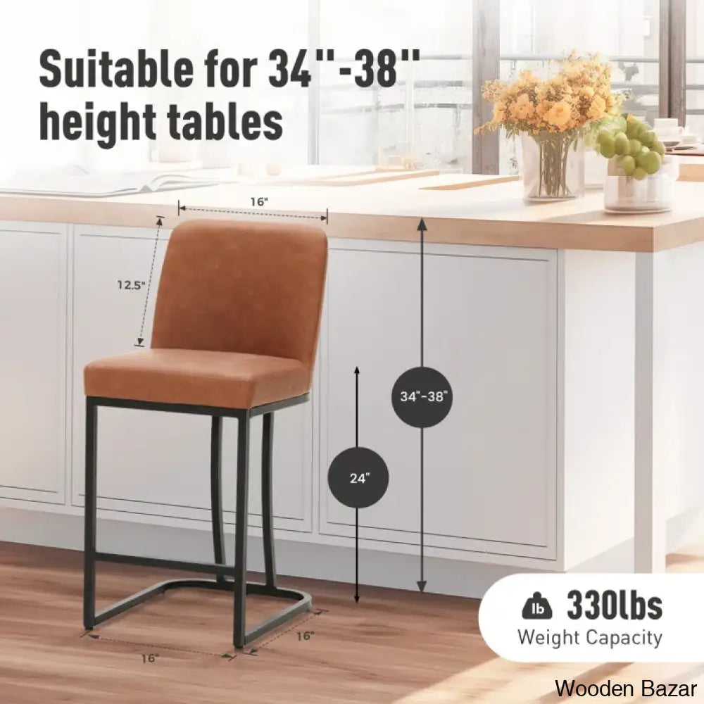 Forsythx Swivel Upholstered 24’’ Counter And Bar Stool With Metal Frame