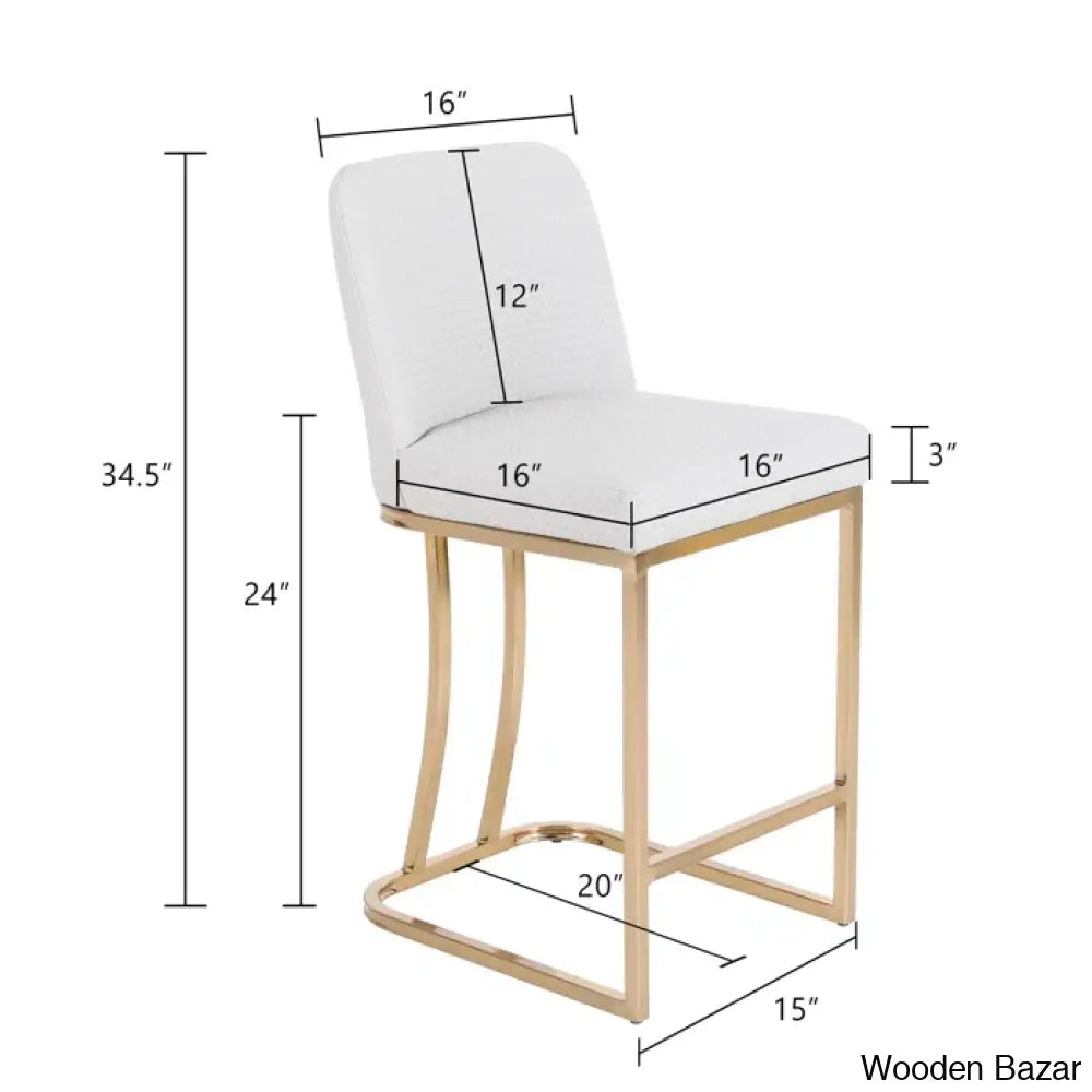 Forsythx Swivel Upholstered 24’’ Counter And Bar Stool With Metal Frame