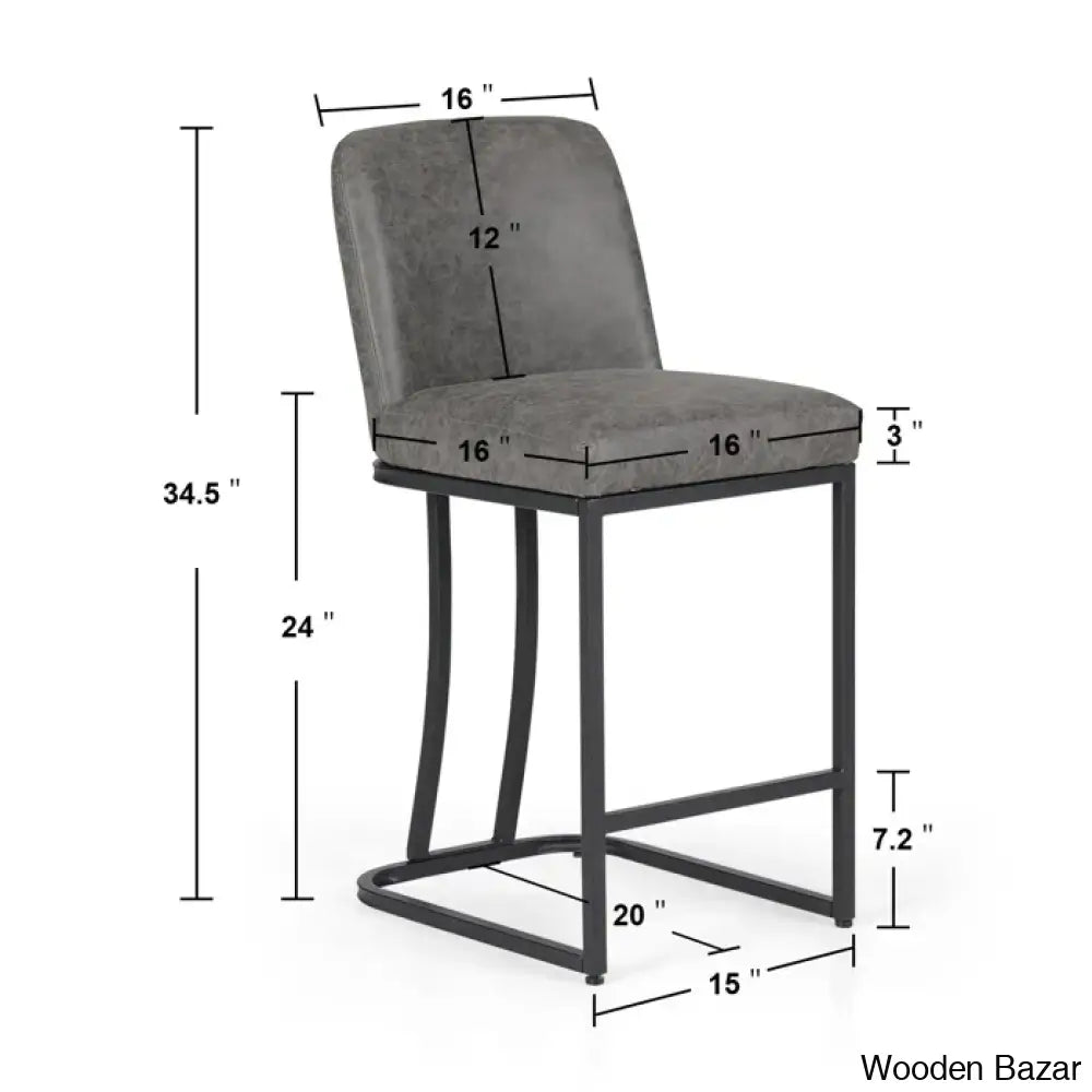 Forsythx Swivel Upholstered 24’’ Counter And Bar Stool With Metal Frame