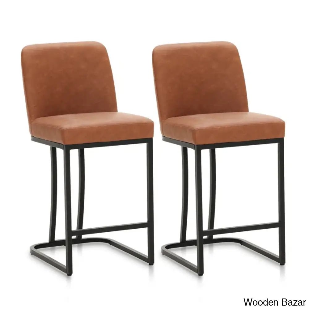 Forsythx Swivel Upholstered 24’’ Counter And Bar Stool With Metal Frame