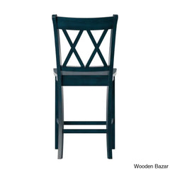 Fortvillec Solid Wood Counter And Bar Stool (Set Of 2)