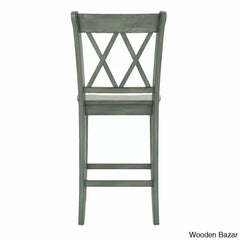Fortvillec Solid Wood Counter And Bar Stool (Set Of 2)