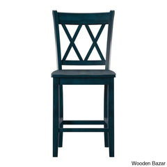 Fortvillec Solid Wood Counter And Bar Stool (Set Of 2)