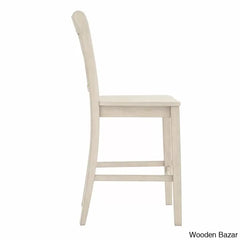 Fortvillec Solid Wood Counter And Bar Stool (Set Of 2)