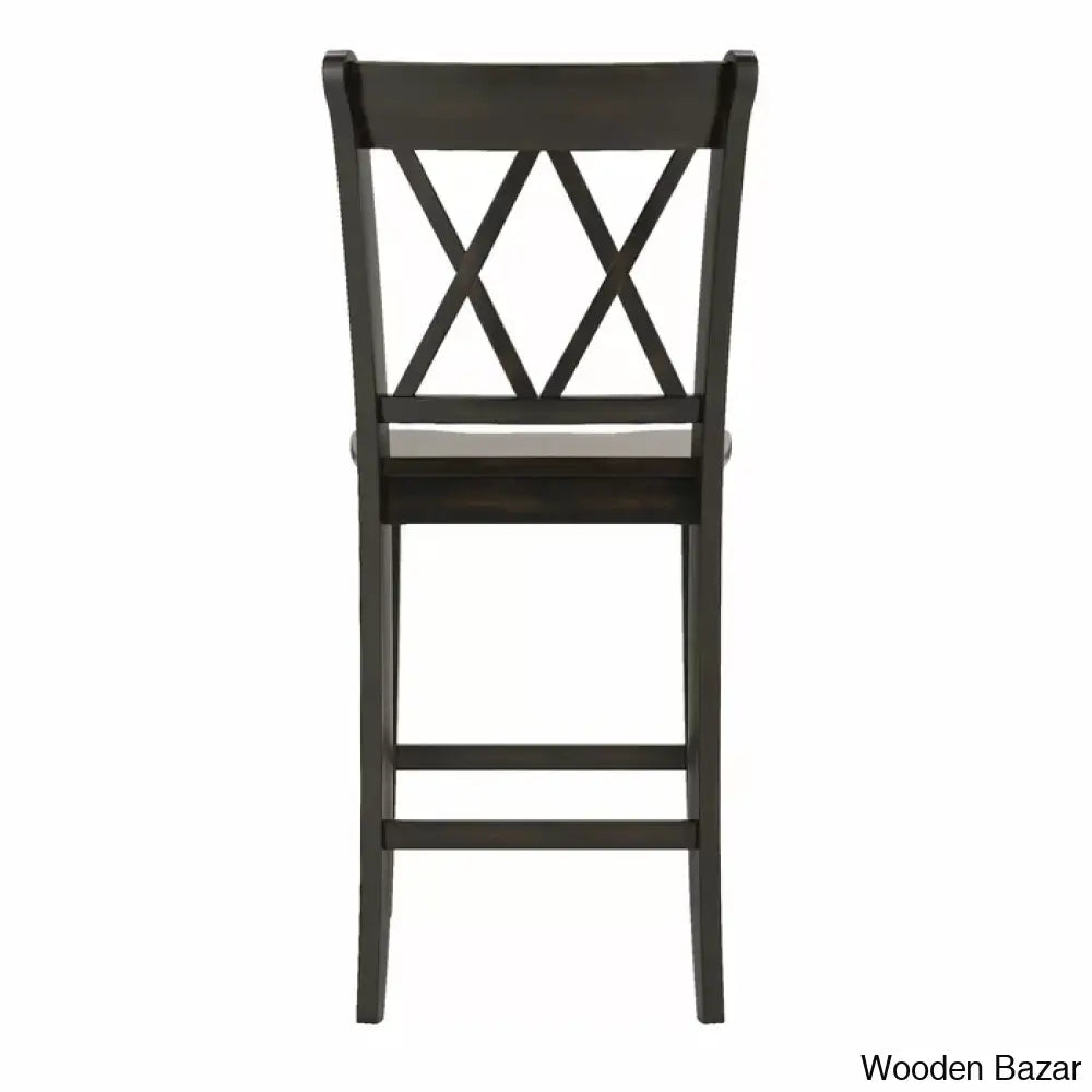 Fortvillec Solid Wood Counter And Bar Stool (Set Of 2)