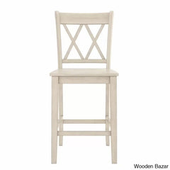 Fortvillec Solid Wood Counter And Bar Stool (Set Of 2)