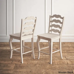 Fortvilled Swivel Solid Wood Counter And Bar Stool (Set Of 2)