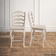 Fortvilled Swivel Solid Wood Counter And Bar Stool (Set Of 2)