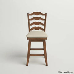 Fortvillek Swivel Upholstered Counter And Bar Stool With Solid Wood Frame