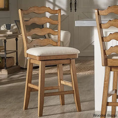 Fortvillek Swivel Upholstered Counter And Bar Stool With Solid Wood Frame