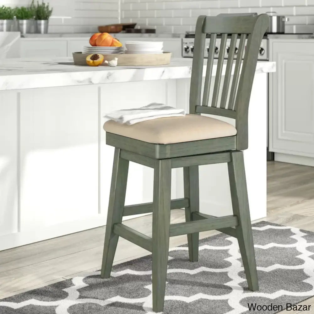 Fortvillel Swivel Upholstered Counter And Bar Stool Antique Sage Green / Bar (29” Seat Height)