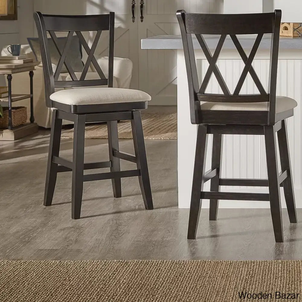 Fortvillen Swivel Upholstered Counter And Bar Stool