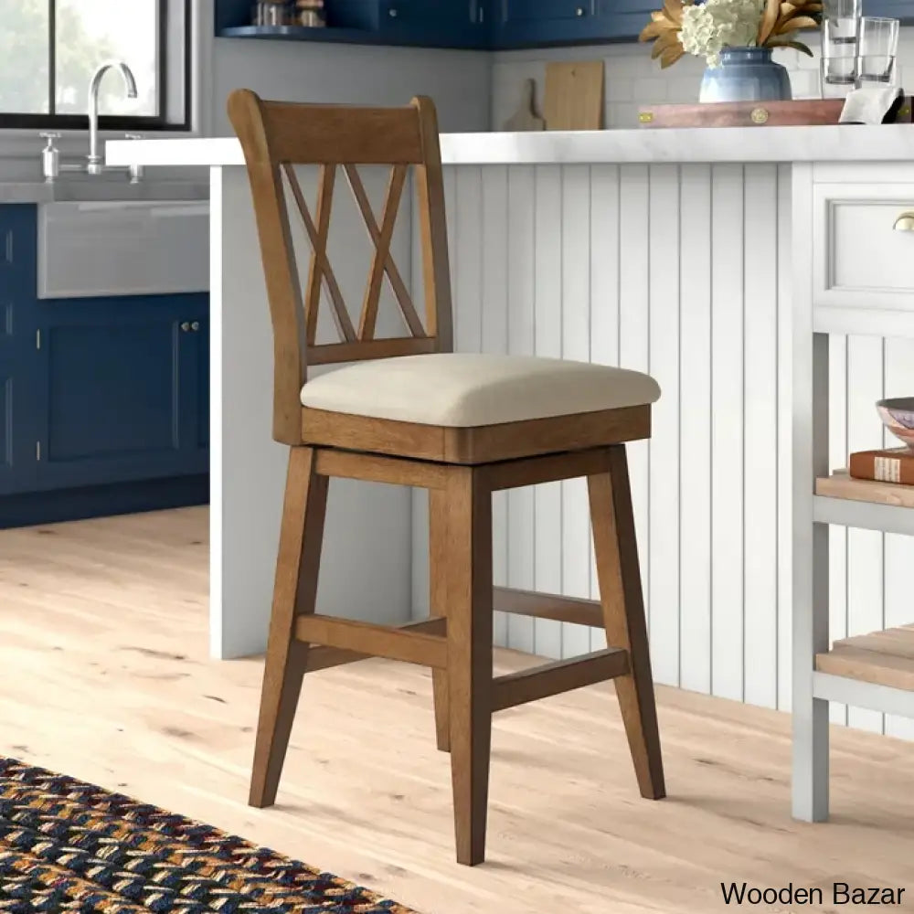 Fortvillen Swivel Upholstered Counter And Bar Stool