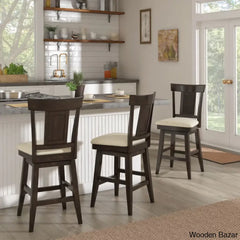 Fortvilleu Swivel Upholstered Counter And Bar Stool (Set Of 2)