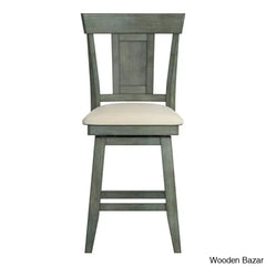 Fortvilleu Swivel Upholstered Counter And Bar Stool (Set Of 2)
