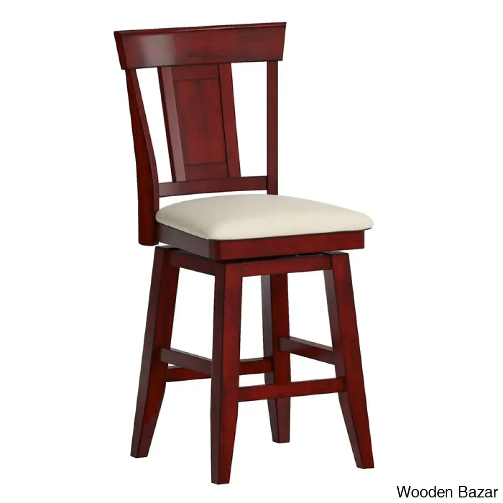 Fortvilleu Swivel Upholstered Counter And Bar Stool (Set Of 2)