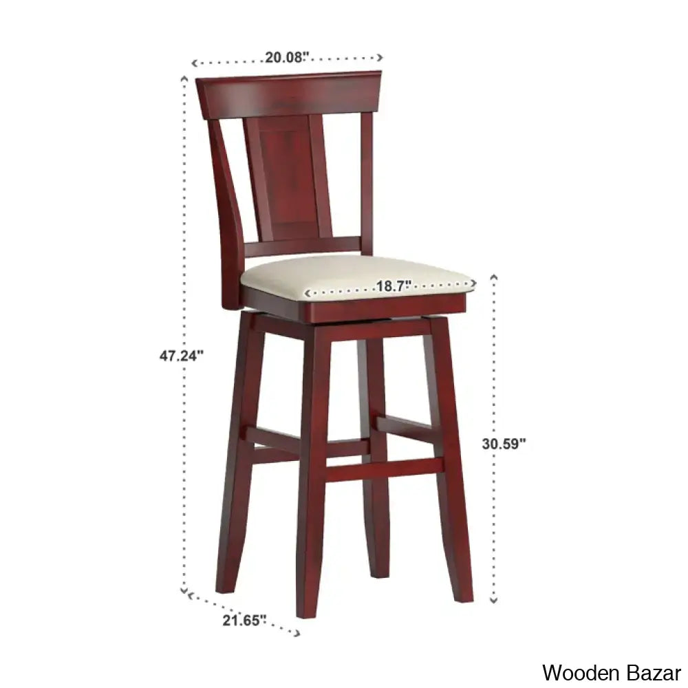 Fortvilleu Swivel Upholstered Counter And Bar Stool (Set Of 2)