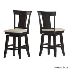 Fortvilleu Swivel Upholstered Counter And Bar Stool (Set Of 2)