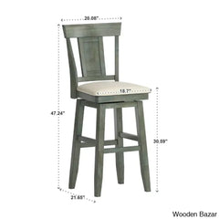 Fortvilleu Swivel Upholstered Counter And Bar Stool (Set Of 2)