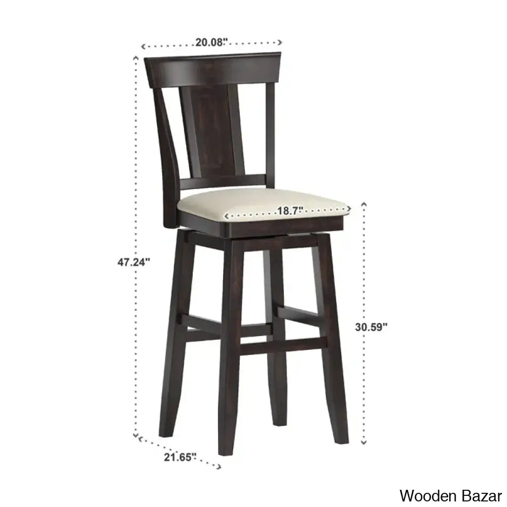 Fortvilleu Swivel Upholstered Counter And Bar Stool (Set Of 2)