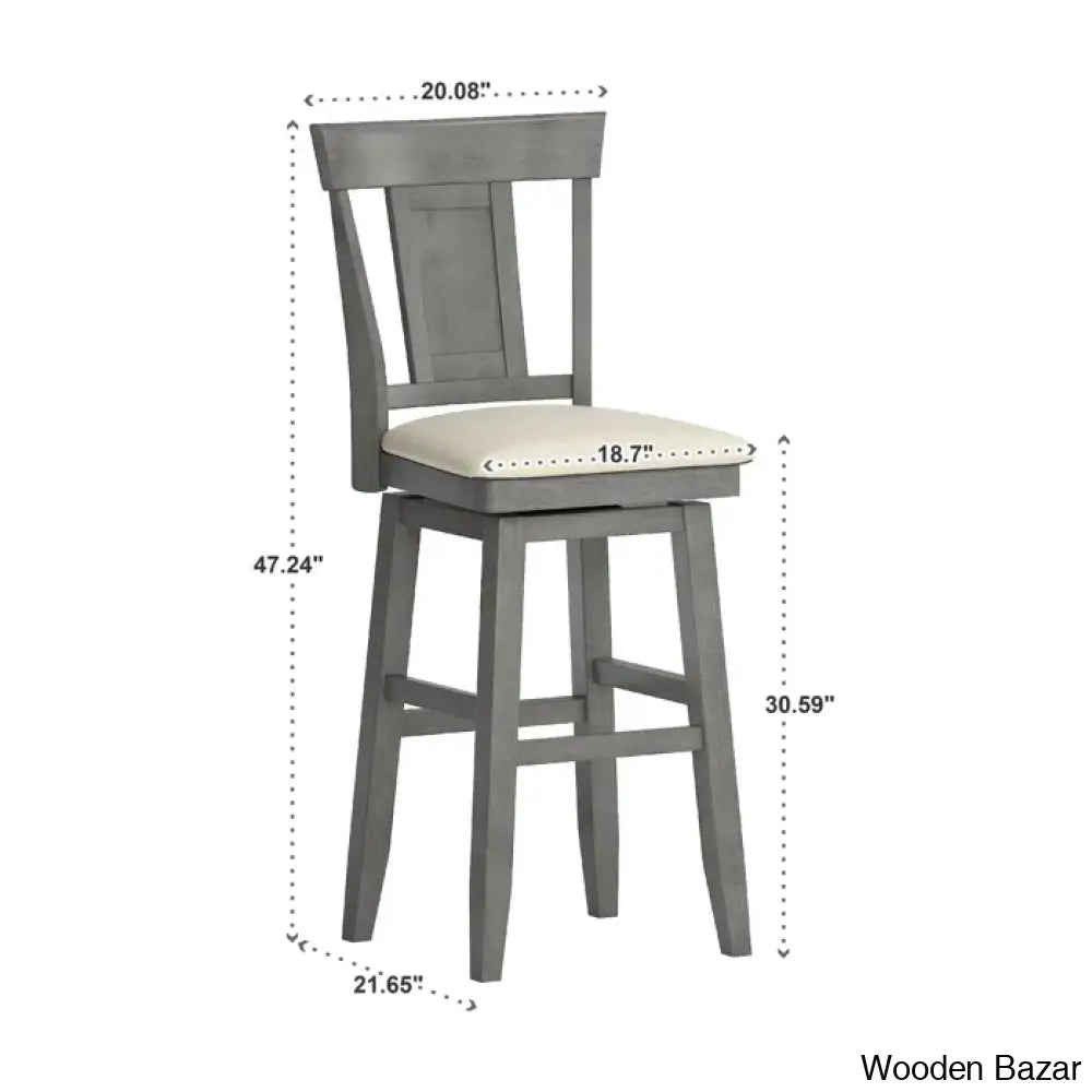 Fortvilleu Swivel Upholstered Counter And Bar Stool (Set Of 2)