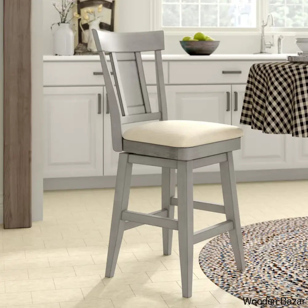 Fortvilleu Swivel Upholstered Counter And Bar Stool (Set Of 2)