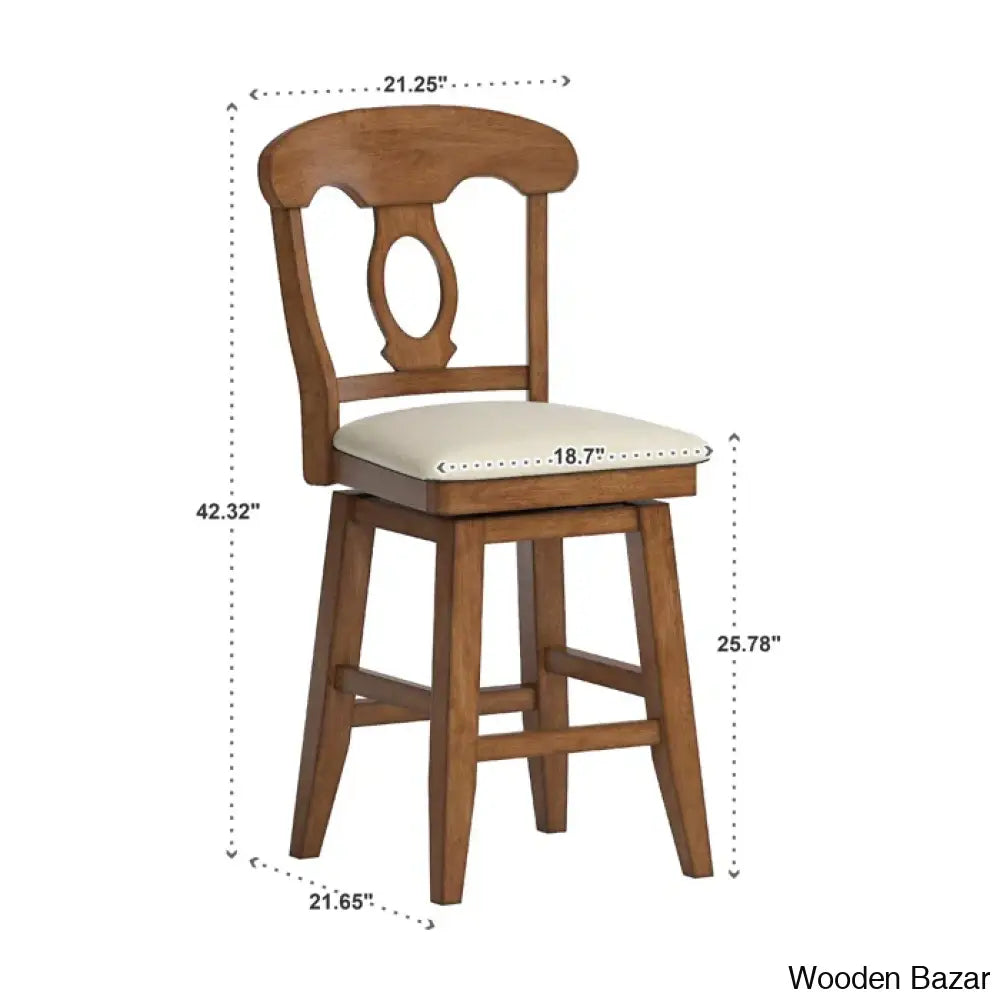 Fortvillez Swivel Upholstered Counter And Bar Stool