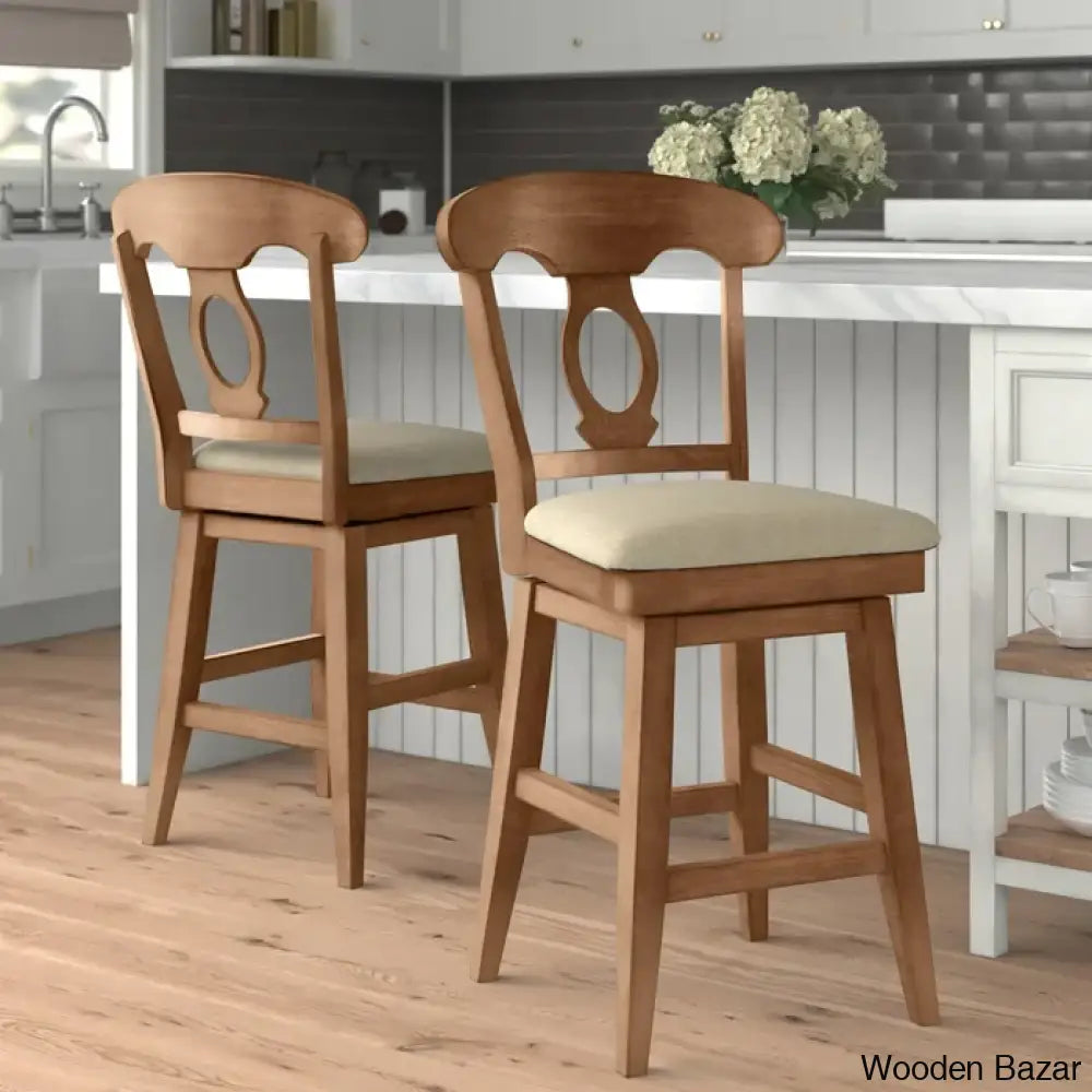 Fortvillez Swivel Upholstered Counter And Bar Stool