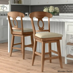 Fortvillez Swivel Upholstered Counter And Bar Stool