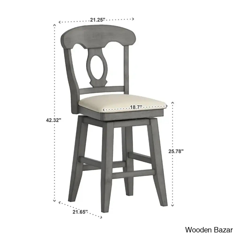 Fortvillez Swivel Upholstered Counter And Bar Stool